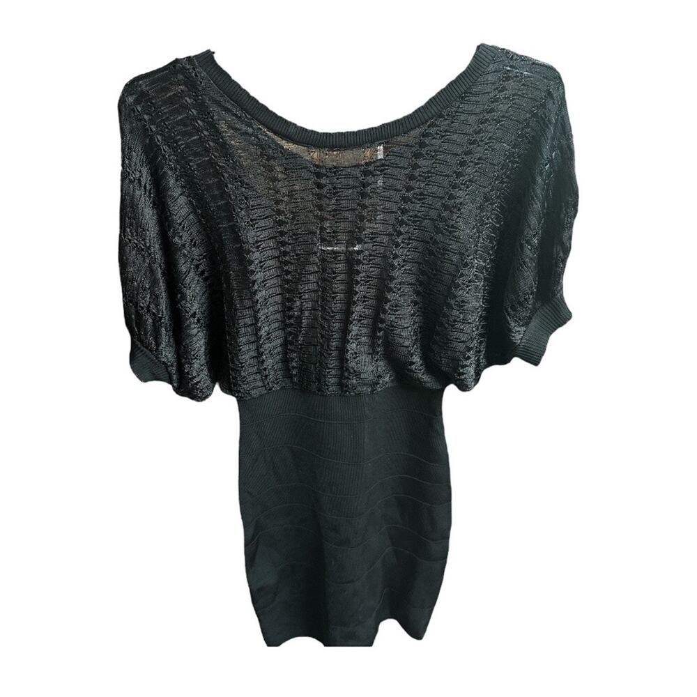 Arden B. Knit Mini Dress with Bodycon Skirt Black Size XSmall - Picture 7 of 7